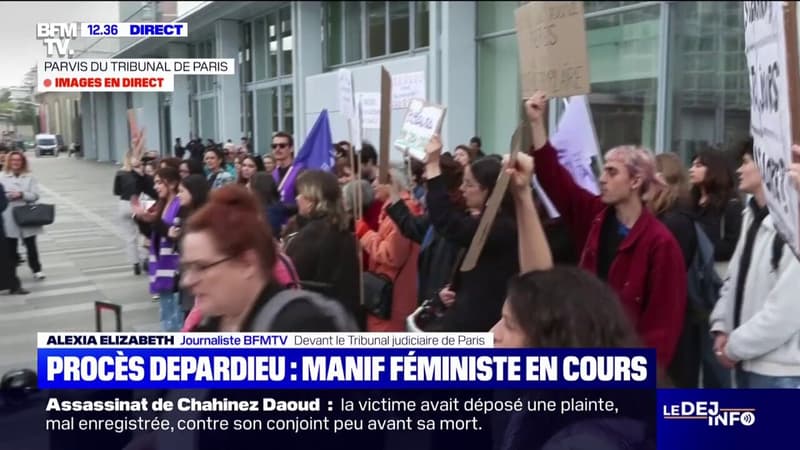 Procès de Gérard Depardieu: un rassemblement féministe organisé devant le Tribunal judiciaire de Paris