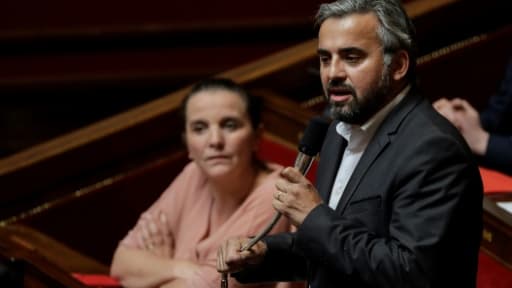 Le député de la France insoumise Alexis Corbière (D) à l'Assemblée nationale, le 26 juin 2018