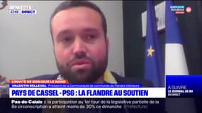 Valentin Belleval, président de la communauté de communes de Flandre intérieure, explique comment va se dérouler l'avant-match entre le Pays de Cassel et le PSG