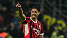 Tijjani Reijnders avec l'AC Milan, le 23 avril 2025.