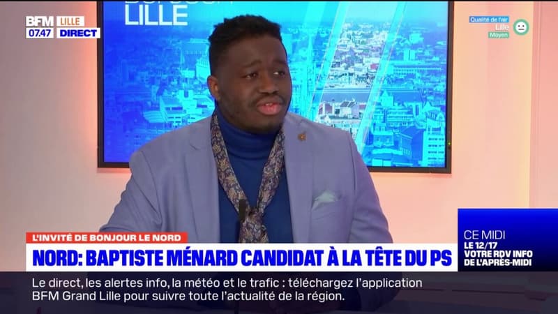 PS: Baptiste Ménard candidat à la tête de la fédération du Nord
