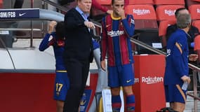 Ronald Koeman avec Antoine Griezmann