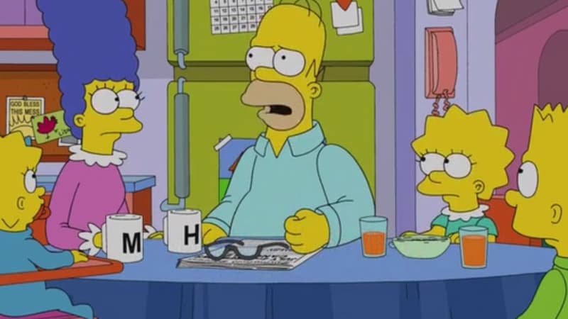 Maggie, Marge, Homer, Bart et Lisa SImpson