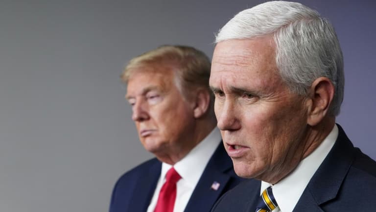 Le président américain Donald Trump et le vice-président Mike Pence le 22 avril 2020 à la Maison Blanche