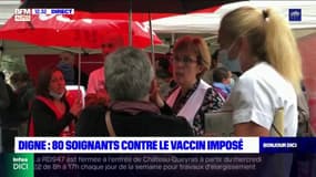 Digne: 80 soignants manifestent contre l'obligation vaccinale