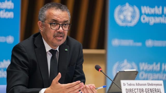 Le directeur général de l'OMS Tedros Adhanom Ghebreyesus le 12 février 2021 à Genève