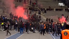 Paris FC - OL : Des incidents en tribune à la pause, pelouse envahie (avec les com RMC)