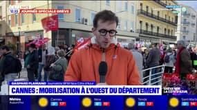 Grève du 7 mars: une manifestation à Cannes