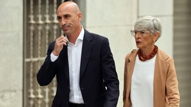 Luis Rubiales et son avocate Olga Tubau le 15 septembre 2023