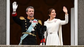 Le roi Frederik X et la reine Mary lors de leur proclamation au trône du Danemark, le 14 janvier 2024 à Copenhague.