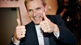 Kristian Thulesen Dahl, le leader du Parti populaire danois (ani-immigration), après sa victoire le 18 juin 2015 aux élections législatives au Danemark