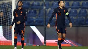 Ryan Gravenberch et Virgil van Dijk, à Podgorica (Montenegro) le 13 novembre 2021