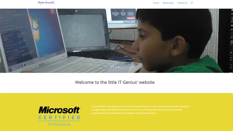 Le jeune Ayan Qureshi a vu ses compétences en informatique certifiées par Microsoft.