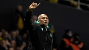 Antoine Kombouaré lors de la demi-finale de Coupe de France entre Nantes et Monaco, le 2 mars 2022.