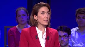Valérie Hayer, tête de liste Renaissance pour les européennes de 2024, lors d'un débat sur BFMTV le 27 mai 2024
