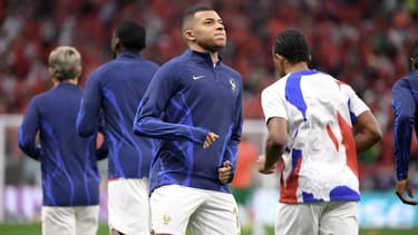 Kylian Mbappé avant France-Maroc, à Al Khor le 14 décembre 2022