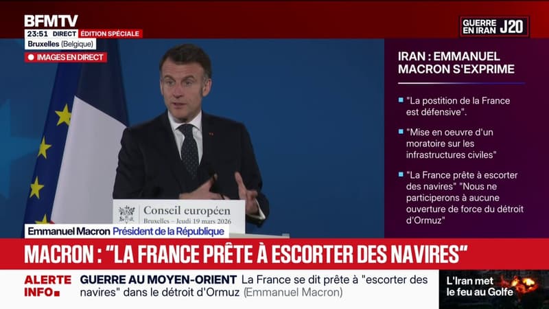 Guerre au Moyen-Orient: "S'agissant du prix de l'énergie, les réponses doivent se conforter sur des mesures d'urgence pour atténuer l'impact économique", insiste Emmanuel Macron