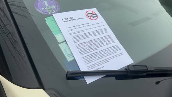 Le tract déposé par les militants sur les véhicules concernés. Le tract déposé par les militants sur les véhicules concernés.