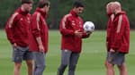 Mikel Arteta et le staff d'Arsenal, en septembre 2023
