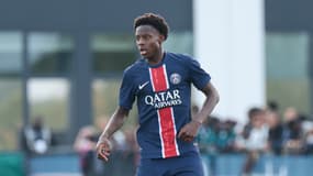 Oumar Camara avec les U19 du PSG en Youth League, le 18 septembre 2024