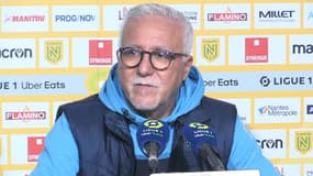 Nasser Larguet, entraîneur intérimaire de l'OM, à Nantes le 20 février 2021