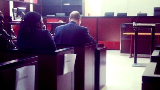 La salle d'audience du tribunal de Pontoise, le 6 juin dernier avant l'audience.