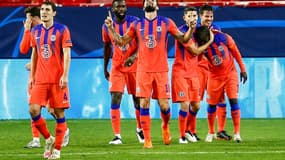 La joie de Giroud, auteur d'un quadruplé contre Séville le 2 décembre 2020