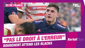 XV de France : "On n'a pas le droit à l'erreur" Boudehent attend les Blacks de pied ferme