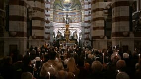 Veillée de prières pour l'Ukraine à la basilique Notre-Dame-de-la-Garde à Marseille le 1er mars 2022