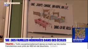 Paris: des familles hébergées dans une école du 18e arrondissement
