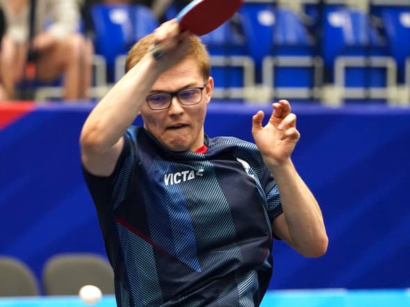 Tennis de table - Mondiaux par équipes, Alexis Lebrun, le 25 février 2024