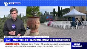 Un rassemblement de complotistes en cours à Montpellier