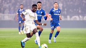 Ernest Nuamah face à l'OM, le 4 février 2024.