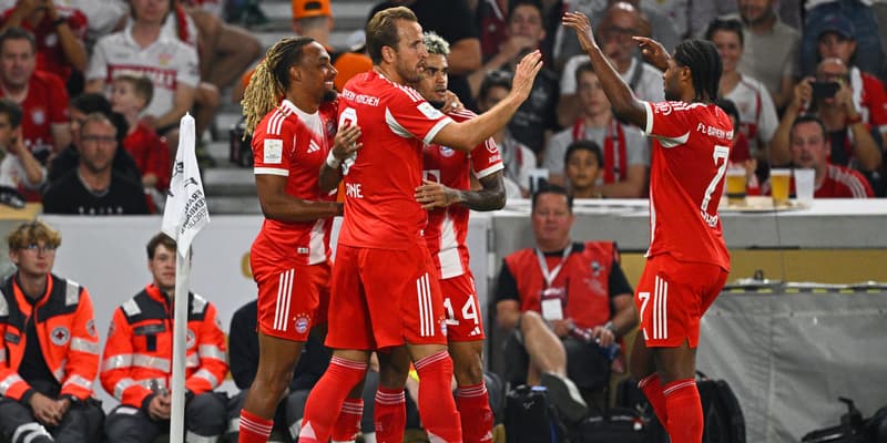 Les joueurs du Bayern lors de la Supercoupe d'Allemagne contre Stuttgart, le 16 août 2025.