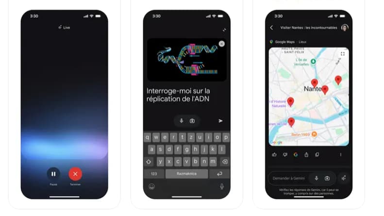 Gemini est désormais disponible en application sur iPhone