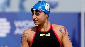 Caroline Jouisse aux Mondiaux de natation, à Doha le 3 février 2024