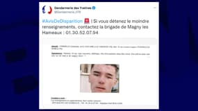 Un appel à témoins lancé dans les Yvelines pour retrouver un jeune homme de 16 ans
