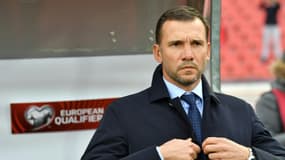 L'entraîneur ukrainien Andriy Shevchenko, avant le match contre la Serbie, comptant pour les éliminatoires de l'Euro-2020, le 17 novembre 2019 à Belgrade