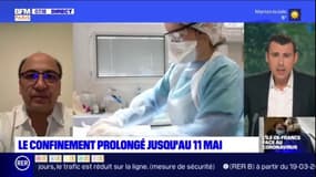 "Les services de réanimation d'Ile-de-France sont toujours pleins": le chef des urgences de l'hôpital Lariboisière, à Paris, estime que le prolongement du confinement est "le principal moyen pour faire reculer l'épidémie"