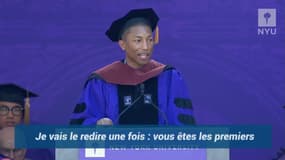 Quand Pharrell Williams demande aux jeunes diplômés de "donner plus d'importance aux femmes"