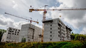 Des immeubles en construction à Montpellier, en août 2014. 