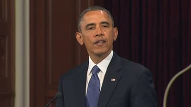 Barack Obama lors de la cérémonie d'hommage aux victimes à Boston, jeudi 18 avril.