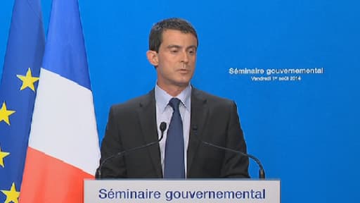Manuel Valls s'exprimait en marge du séminaire gouvernemental à l'Elysée.
