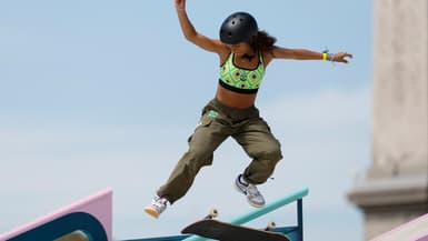 Rayssa Leal lors des Jeux olympiques de Paris 2024