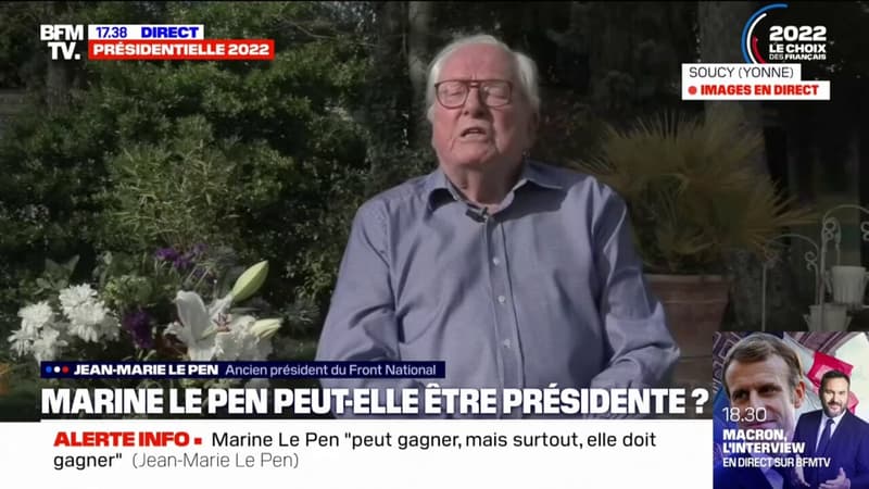 Présidentielle: Jean-Marie Le Pen appelle à voter pour Marine Le Pen au second tour
