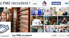 "Les PME recrutent" est une page dédiée au recrutement dans les PME sur Facebook