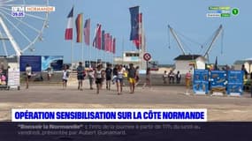 Calvados: une opération de sensibilisation à la pollution du littoral sur la côte normande