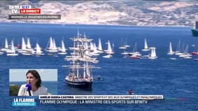 "Il y a un petit peu de pression et d'excitation": Amélie Oudéa-Castera s'exprime sur l'arrivée de la flamme olympique à Marseille