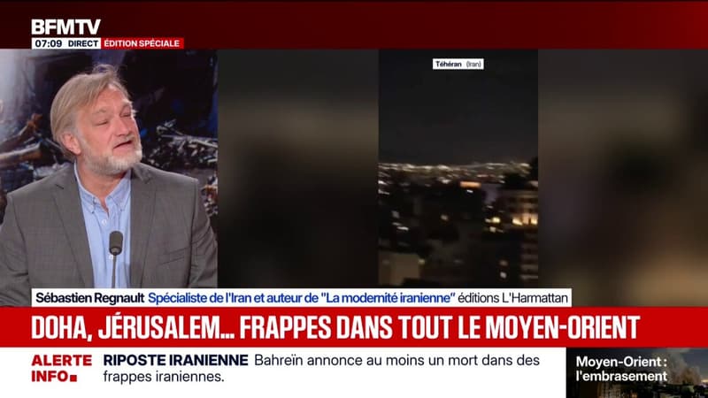 Frappes au Moyen-Orient: "L'Iran déroule un plan prévisible et prévu à l'avance", explique Sébastien Regnault, spécialiste de l'Iran