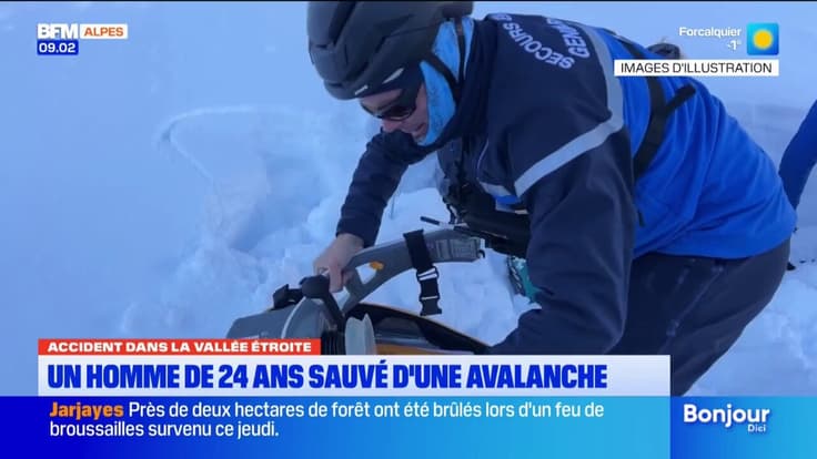 Vallée Étroite : un homme de 24 ans sauvé d'une avalanche